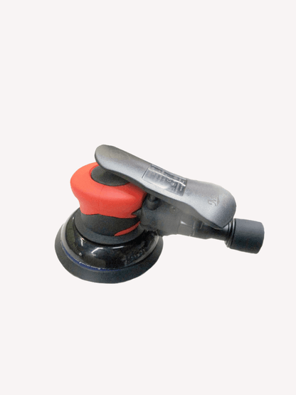 בטיחות תעשייתית 5 אינץ' Air Palm Sander, 11000RPM, 0.2 גודל מסלול, כרית וו ולולאה, מערכת קולט אבק מרכזית