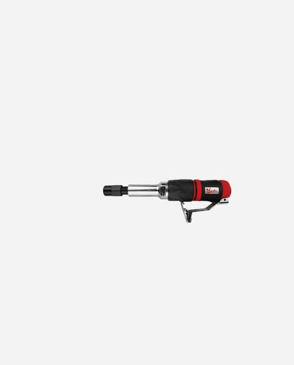 a black and red electric drill on a white background